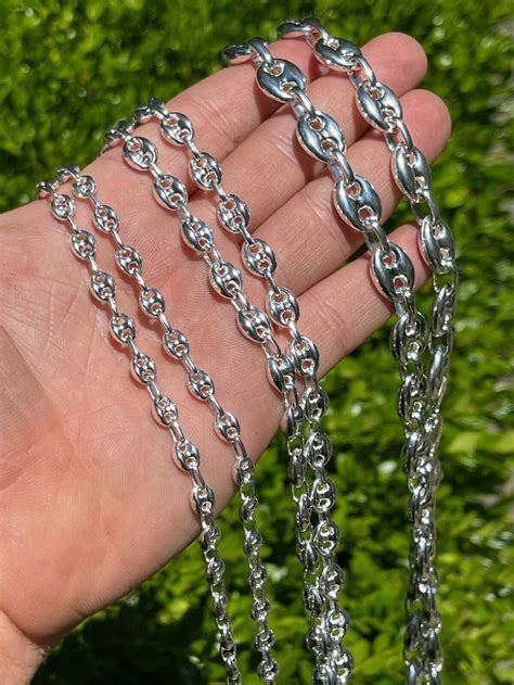 gucci puffed mariner chain|Gucci mariner link chain silver.